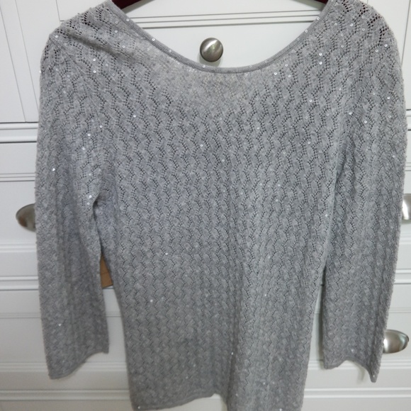 Coldwater Creek Sequined V Neck Sweater - Picture 8 of 8